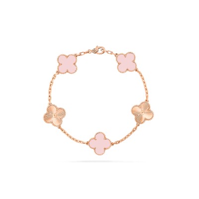 VAN CLEEF ARPELS VINTAGE ALHAMBRA BRACELET ROSE GOLD 610030
